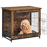 Feandrea 27.2' Dog Crate Furniture, Indoor Dog Cage Side End Table, M Pet Wood...