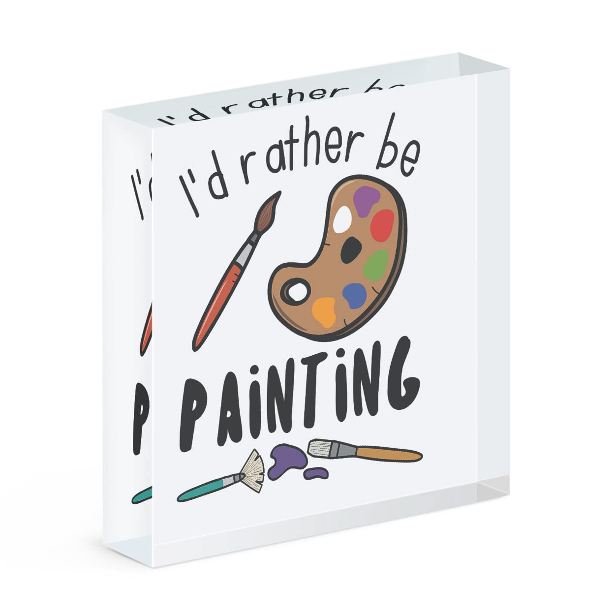 Peinture acrylique bloc cadre photo décoratif Gift Base en plexiglas transparent