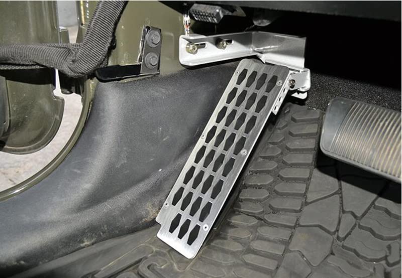 Poggiapiedi Sinistro Per Jeep Wrangler JK 2007-2018 | Rosso, In Acciaio Inox, Antiscivolo, Facile Da Montare