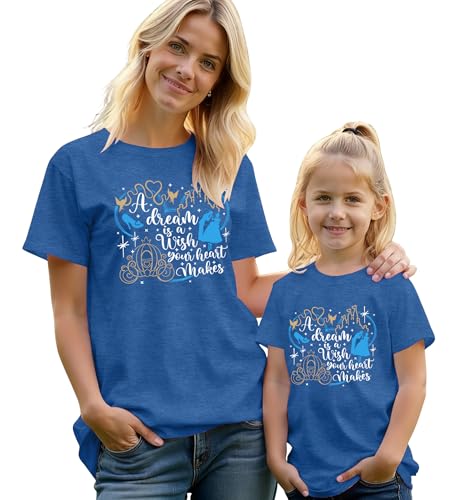 Image of Magical Shirts Women Girls Family Vacation Matching Shirt Magic Kingdom T-Shirt Mommy and Me Trip Short Sleeve Tops