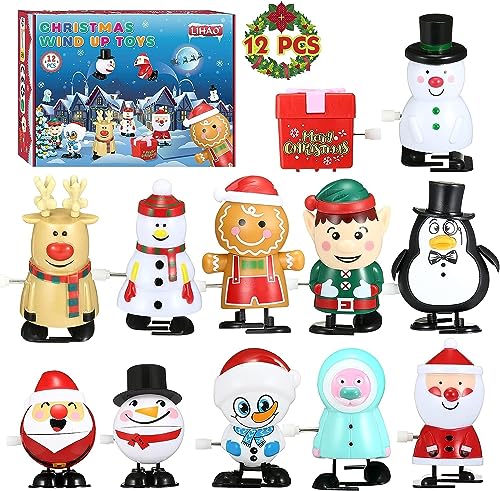 LIHAO 12PCS Christmas Wind-Up Toys