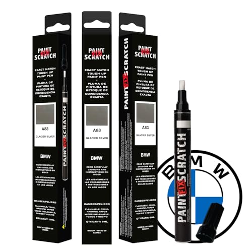 Image of Paint Scratch Fix Exact BMW Touch Up Paint For Glacier Silver A83, Car Paint Pen, Auto Marker For Scratches, Fixed Keyed Car And Stone Chips, Manufacturer Exact Color Code Match, (BMW - Glacier Silver - A83)