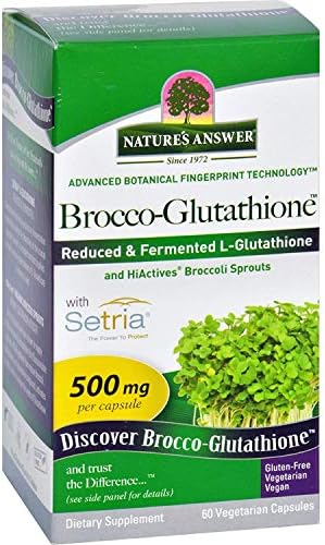Natures Answer Brocco-Glutathione Reduced And Fermented L-Glutathione Capsules, 60 Ea (pack of 2)