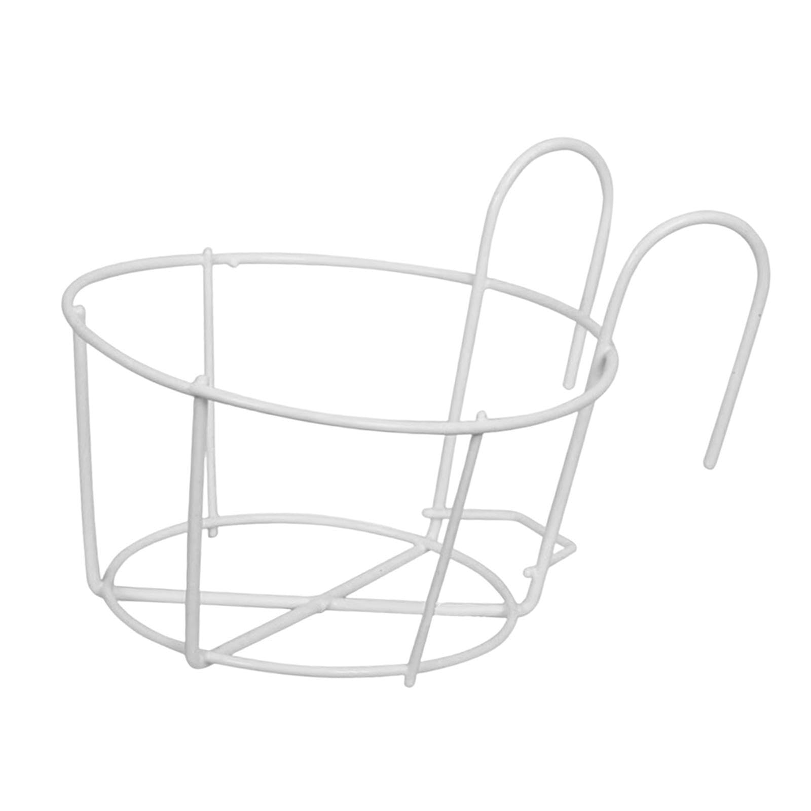mophrati Without Any Hardware Iron Hanger Shelf For Plants White 20cm