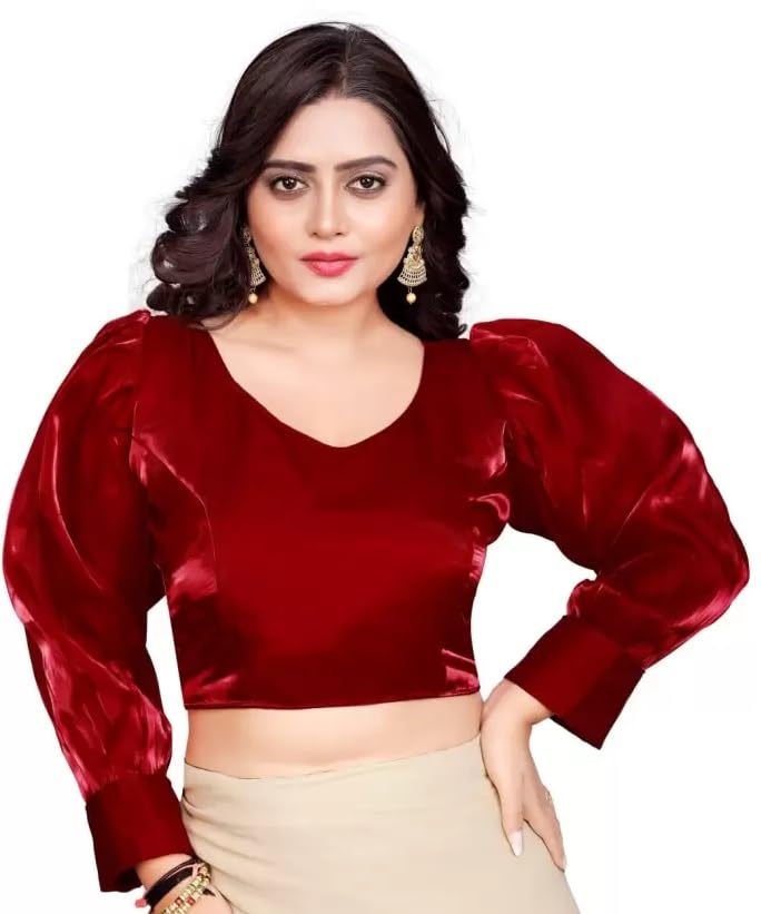 Long Sleeve Blouse for Women Saree and Lehenga Choli (38" Stitched and Upto 42" Margin)-picture-28