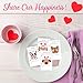 40 Pcs Valentines Stickers - 3.5 x 2.1 Inches Dog Theme Waterproof Sticker Label Sheet for Boys Girls - 4 Different Design Valentines Gifts Cards Envelopes Sticker Tags - A06