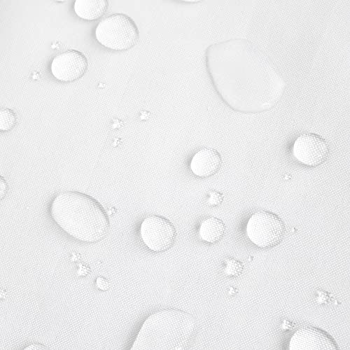 Voguease Stall Size Shower Curtain With Snap-In Liner - Hotel Grade Waffle Weave Fabric, Machine Washable - 54" W X 80" L, White #TOP6