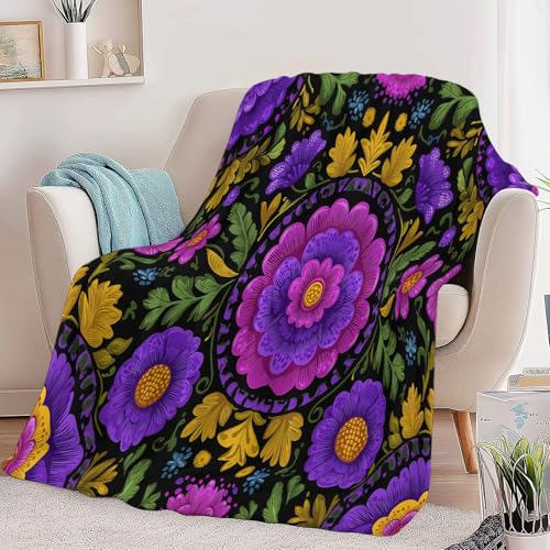 Couverture en flanelle microfibre haut de gamme violette