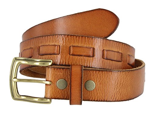 Fullerton 383000-04 Full Grain Leather Belt Strap with Antique Buckle 1-1/2" (38mm)4