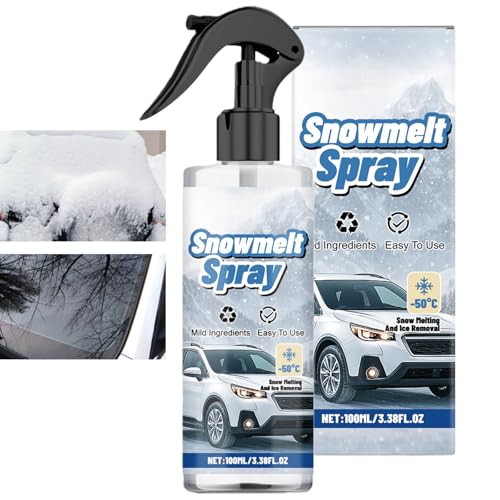 Image of 100ml Fast Acting Deicer Spray for Car Windscreen, De-Icer Spray,Car Snow Removal Spray,Deicer Spray for Car Windshield for Cars & Vans, Prevents Ice Formation,Melts Ice and Frost Quickly at -50°C