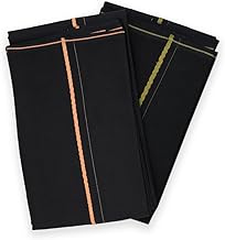 RAMRAJ COTTON Black Assorted Border Towel(Pack of 2)|Sabarimala Ayyappa Vratham Collection|Devotional Collection|Angavastram Towel (0.85mX1.50m)