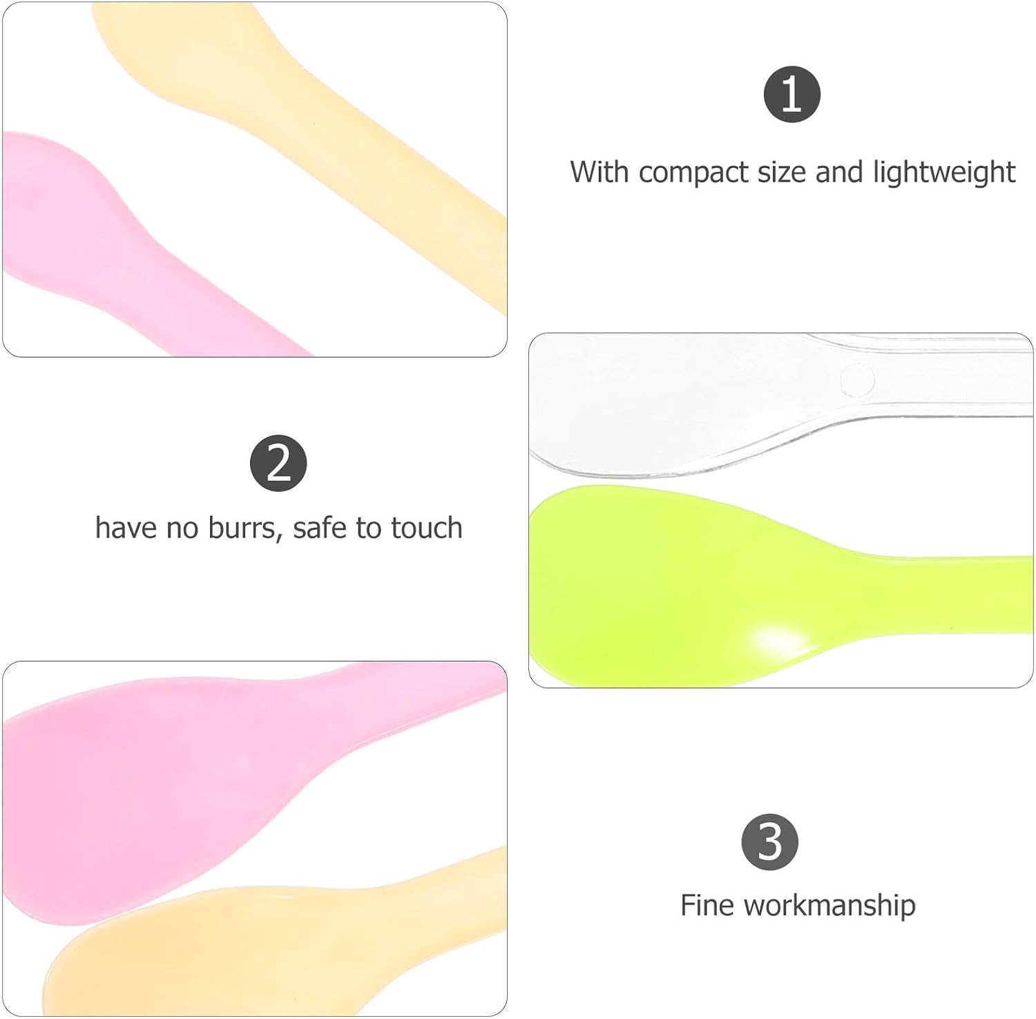 400pcs Mini Plastic Dessert Spoons Reusable Tasting Spoons Portable Party Tableware for Ice Cream and Pudding