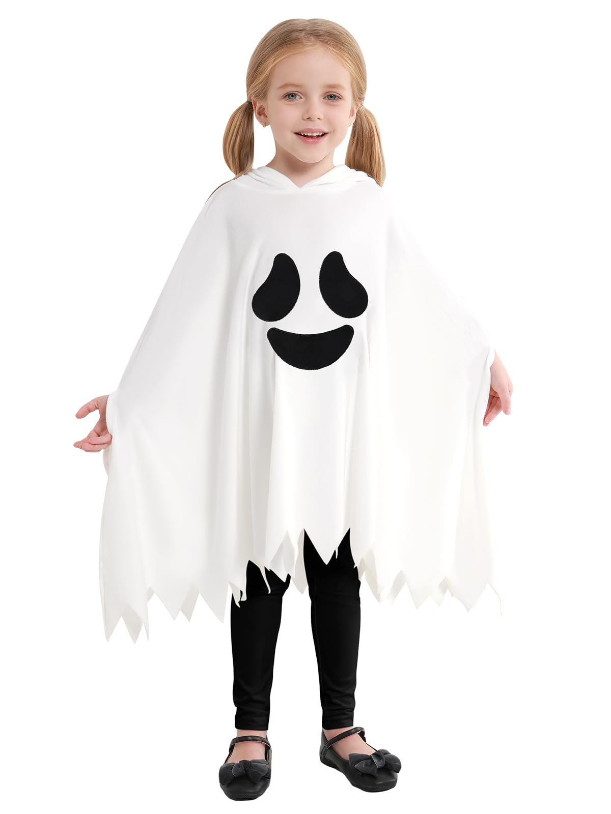 URMAGIC 1-6T Toddler Kids 2Pcs Halloween Ghost Costumes White Cloak With Pant Boys Girls Cosplay Party Fancy Dress Cloak Costume Halloween Outfits