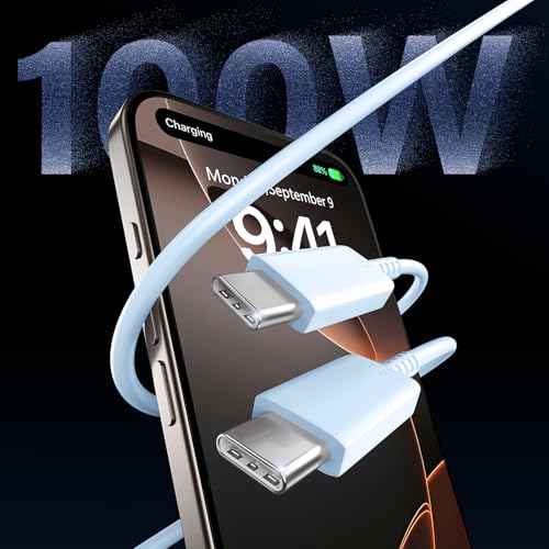 Image of Phone 17 16 Pro Max Charger Fast Charging,45W Phone 17 Charger Type C Chargers USB C Charge Block &10FT Long C Charging Cables Cord for Phone 17 /17 Pro / 17 Pro Max /Air /Phone 16 15 Pro Max,Blue