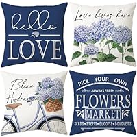 Nunubee poliestere shabby Chic Copricuscini e Federe Cuscini