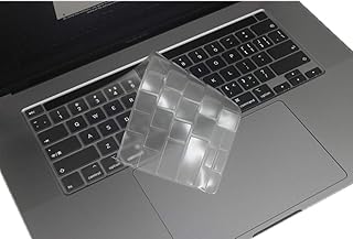 Se7enline 2022 MacBook Pro 13 inch Keyboard Cover A2289/A2338 M1 M2/A2251 & MacBook Pro 16 inch Keyboard Skin A2141 Ultra Thin TPU Protector for MacBook Pro with Touch Bar Touch ID, Transparent/Clear