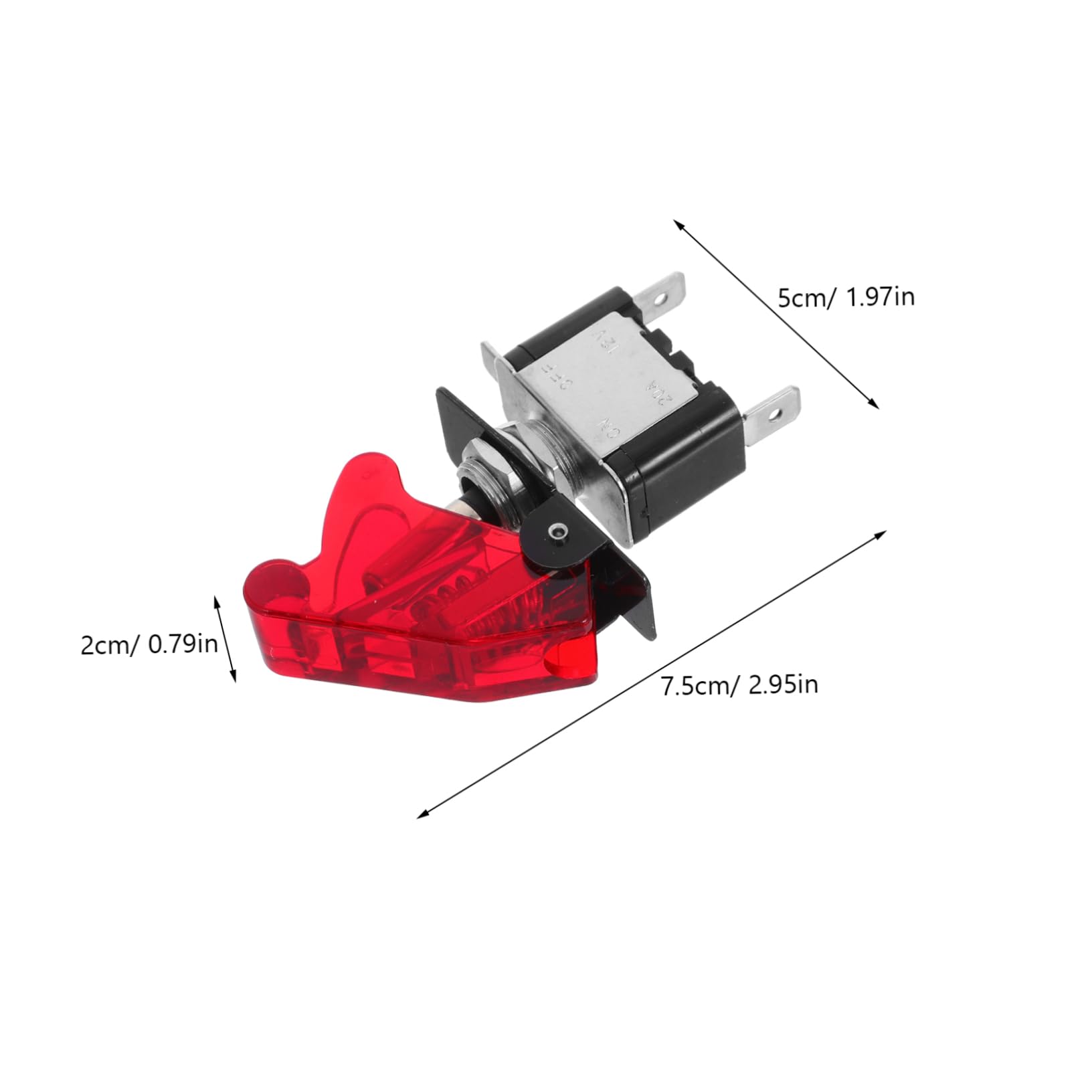 Veemoon 2Pcs Rocker Toggle Switch Heavy Duty Pin Off for Car Boat Alloy Plastic Easy Operation Stable Performance Swift Activation