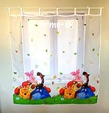  Polontex Disney - Cortina con trabillas para habitación infantil (75 x 160 cm), diseño de Winnie the Pooh