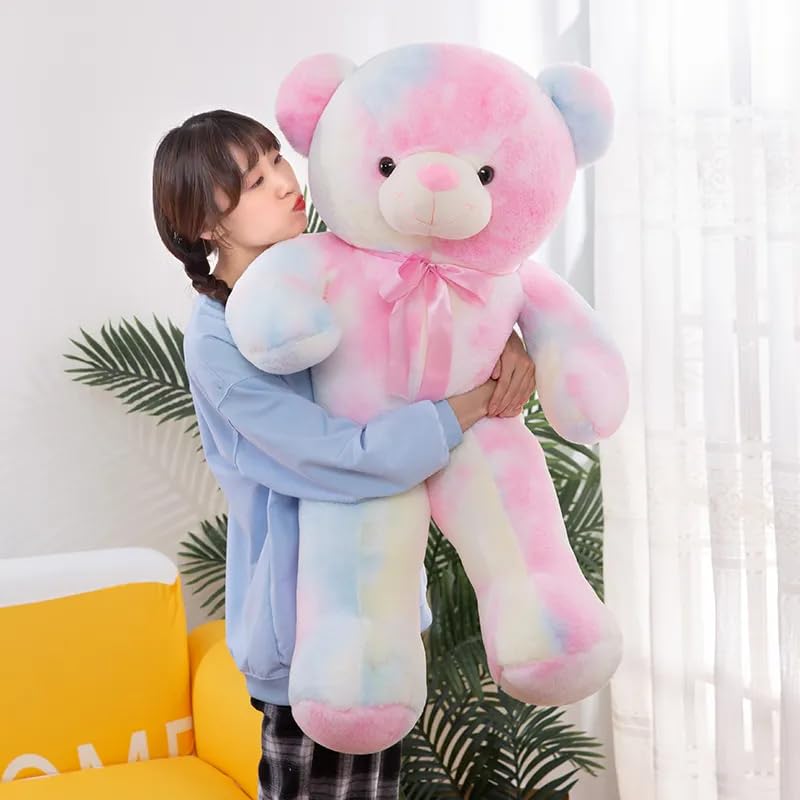Image of RVA Super Soft Stuffed Rainbow Teddy Bear Plush Toy Teddy Bear Cuddly Baby Soft Toy for Girls, Women, Birthday, Wedding, Anniversary, Valentine's Day for Kids Girls & Boys Birthday Gifts (60 CM)