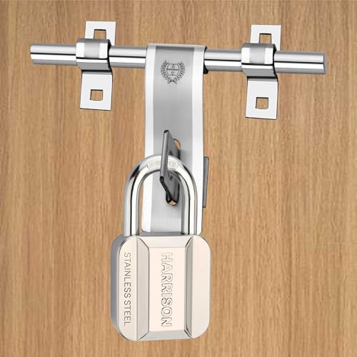 Image of Harrison Padlocks /Square Padlock 60mm with 3 Keys 0584 Pack of 1 /Padlock, Padlocks, Locks for Home, Locks for Main Door, gate Lock
