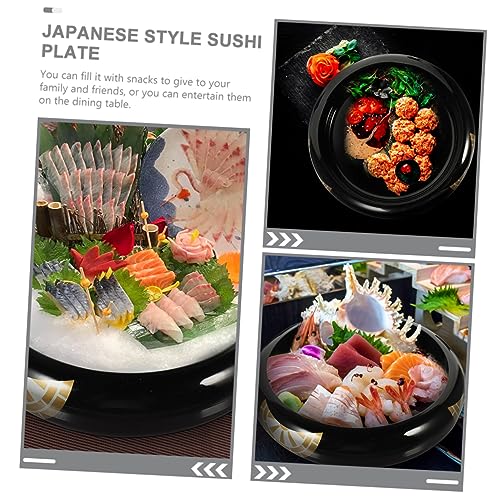Plato redondo de plástico para sushi japonés 13.39 in miniatura 4