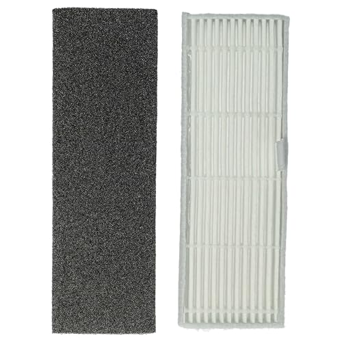 vhbw Filter-Set kompatibel mit Proscenic M7 Pro Saugroboter - 2X Ersatz-Filter (Schaum-Filter, Feinstaubfilter)