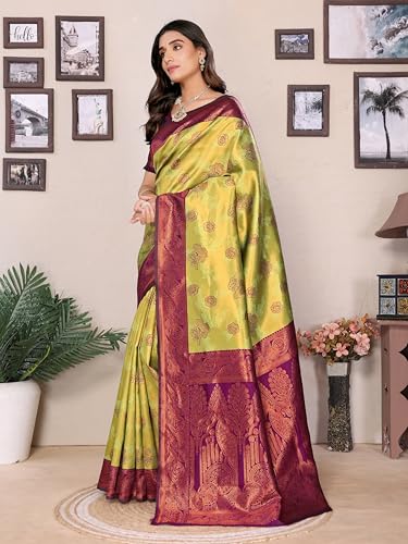 Image of Avantika Fashion Women's Kanjivaram Soft Silk Banarasi Sarees With Blouse Piece For Women
