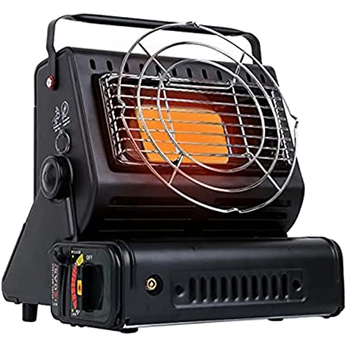 HSRG Calentador De Gas para Interiores, Calentador De Patio De Cerámica Independiente Portátil De 1,3 Kw, Protección De Seguridad del Calentador De Espacio, para Navidad En Interiores Y Exteriores