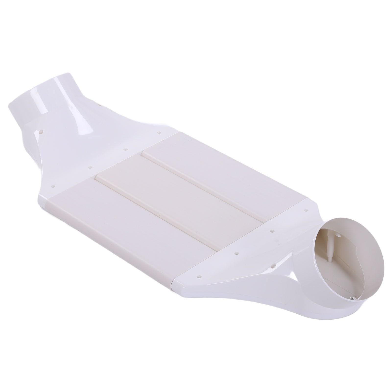 SEAFRONT Kit de Adaptador de Viga Transversal de Tubo de Ventilación de ABS, Conducto de Aire Redondo a Plano, 160mm con Secciones de Corte Ajustables para Derivación de Viga, sin Taladro