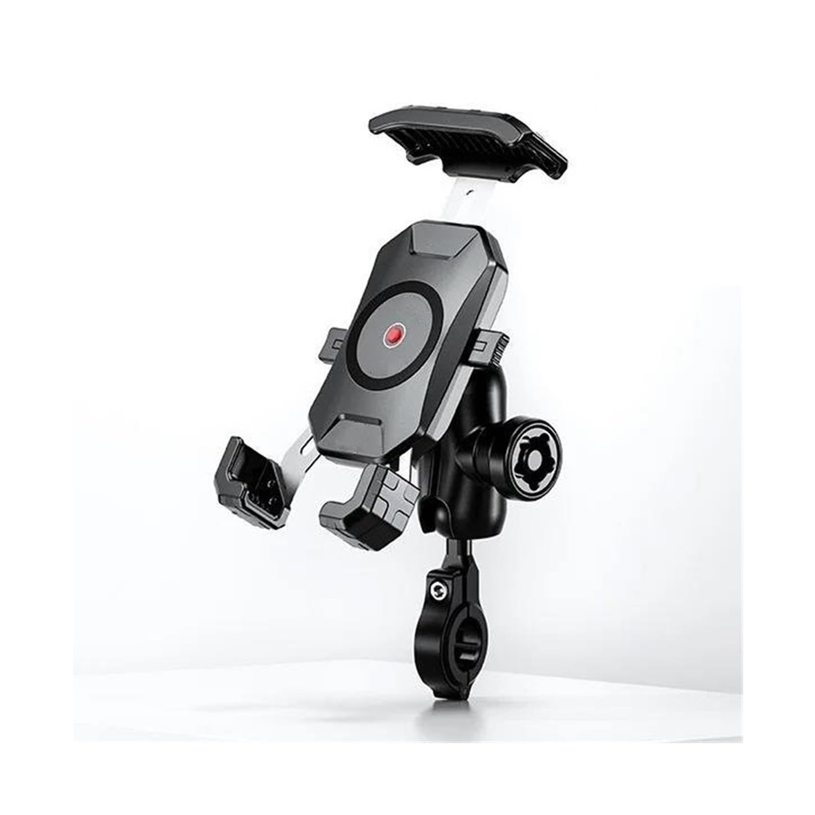 Supporto Telefono Moto Antifurto Supporto Bici Alluminio Manubrio Blocco Automatico Con Un Solo Tocco Per 3-7 Pollici(Upgrade Handlebar)