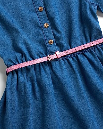 dELiA*s Girls' Denim Dress - Classic Collared Denim Dress with Belt - Knee-Length Long Sleeve Dresses for Girls (Sizes: 7-16)3