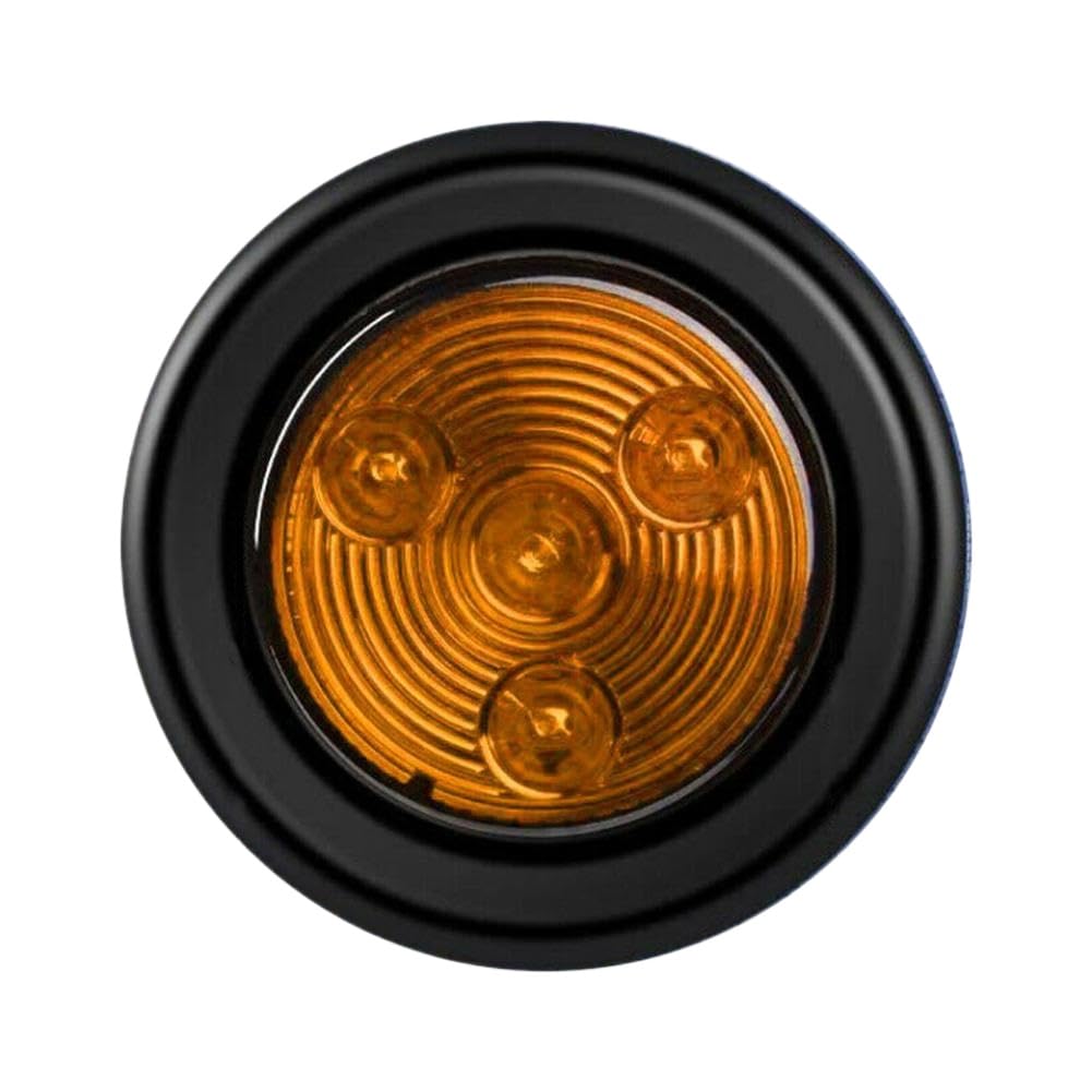 2 uds 2 pulgadas 4 LED luz de posición lateral de remolque ámbar redonda