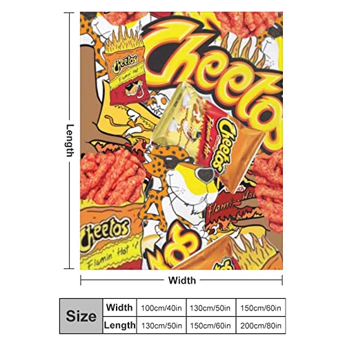 Marcusays Novelty Cheeotos Throw Blanket, Plush Fuzzy Blankets And Throws For Bed, Anti-Static Air Conditioning Blanket 40"X50" #TOP1