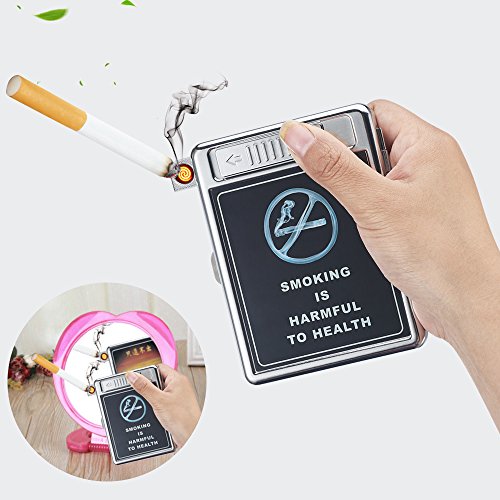 Estuche para cigarrillos con encendedor USB recargable miniatura 3