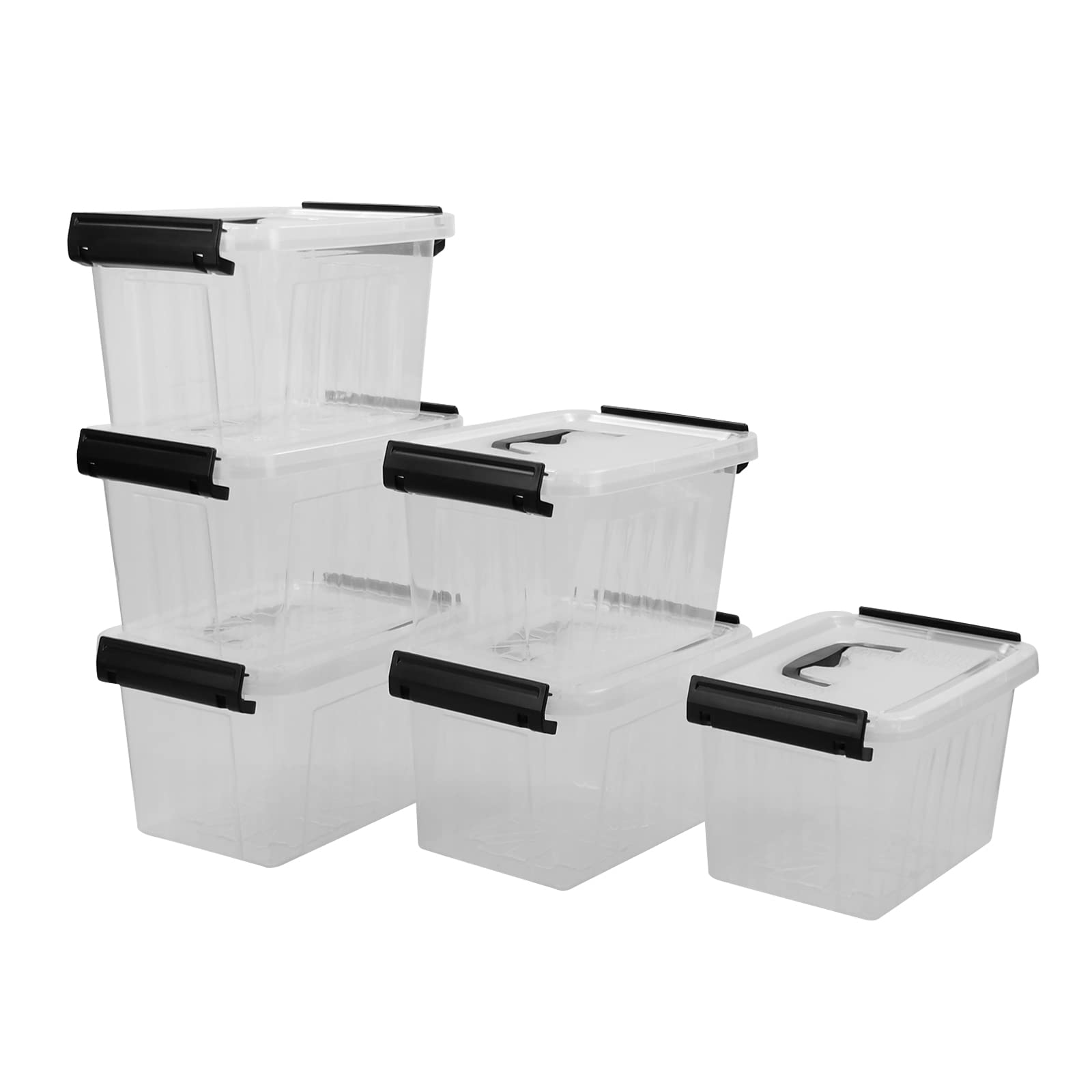 5.5 L Scatole con Coperchio Plastica, Scatola Plastica, 6 Unità