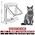 Cat Flap, Cat Door, 4 Way Locking with Magnets Cat Flap Door, Easy Install, Weatherproof Pet Door for Cats, Silent Manual Pet Flap for Wall/Wooden Door/Upvc Door, 8 x 8.6 Inches (White)