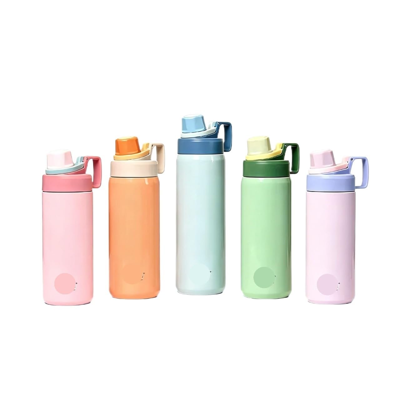 Isolierte Sport-Wasserflasche für Outdoor-Workouts und Reisen, 600 ml, Orange