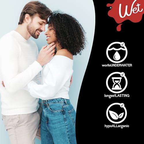 Image of Wet Platinum Silicone-Based Personal Lubricant | Ultra Smooth, Super Slick, Hypoallergenic, Long-Lasting Performance, Waterproof Formula| Lube for Men, Women & Couples, 16 fl oz