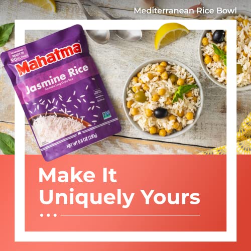 Image of Mahatma Ready to Heat Jasmine Rice, Precooked Rice, Microwaveable in 90 Seconds, Six 8.8-Ounce Bags (Pack of 4)