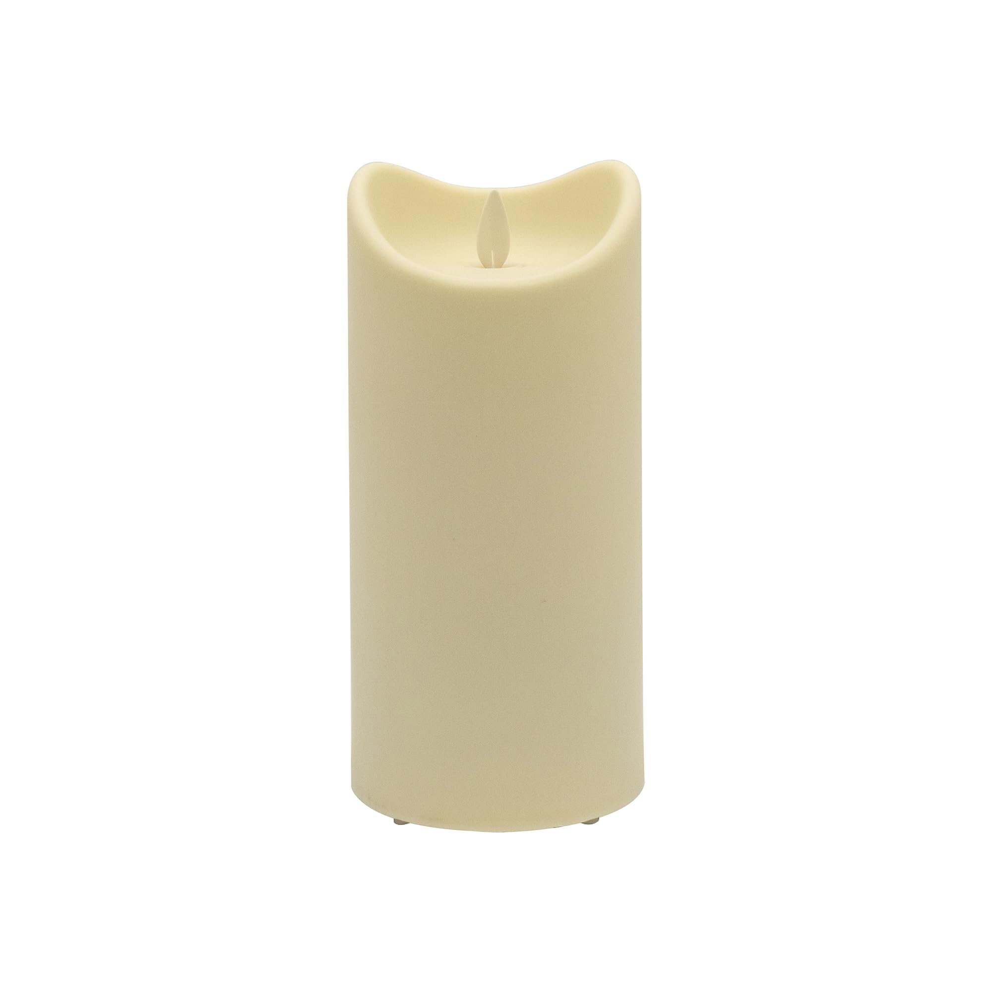 LumaBase 22707 Weather Resistant Flickering Flame LED Candle, Cream