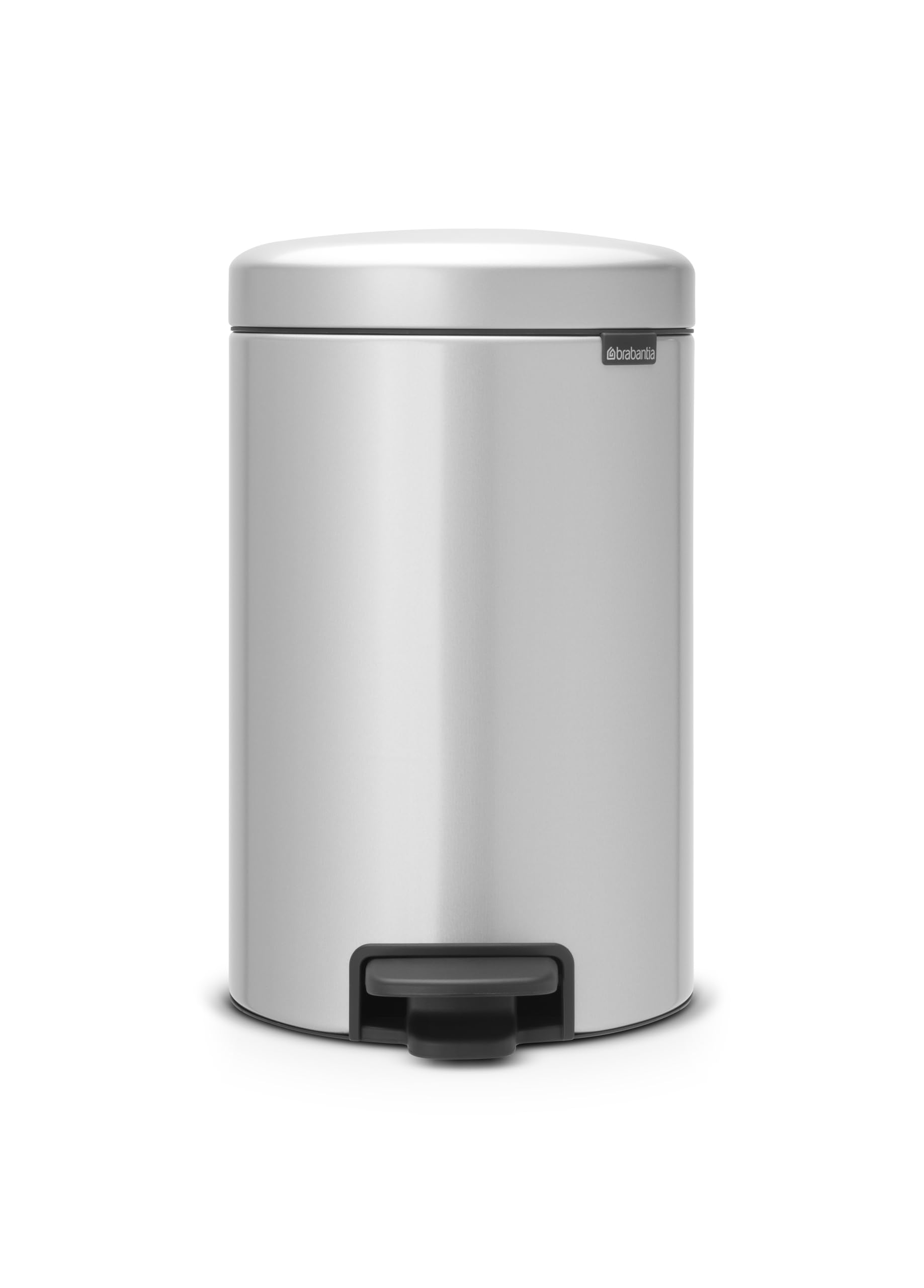 Brabantia 113680 Treteimer mit Inneneimer aus Kunststoff, stahl, Metallic Grey, 12 Liter