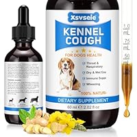 Hustensaft für Hunde bei Zwingerhusten - Pflanzliche Tropfen gegen trockenen & feuchten Husten, Natürliches Hustenmittel bei Zwingerhuste, Atemwege & Rachen-Beruhigung, Immunsystem stärkend - 60ml