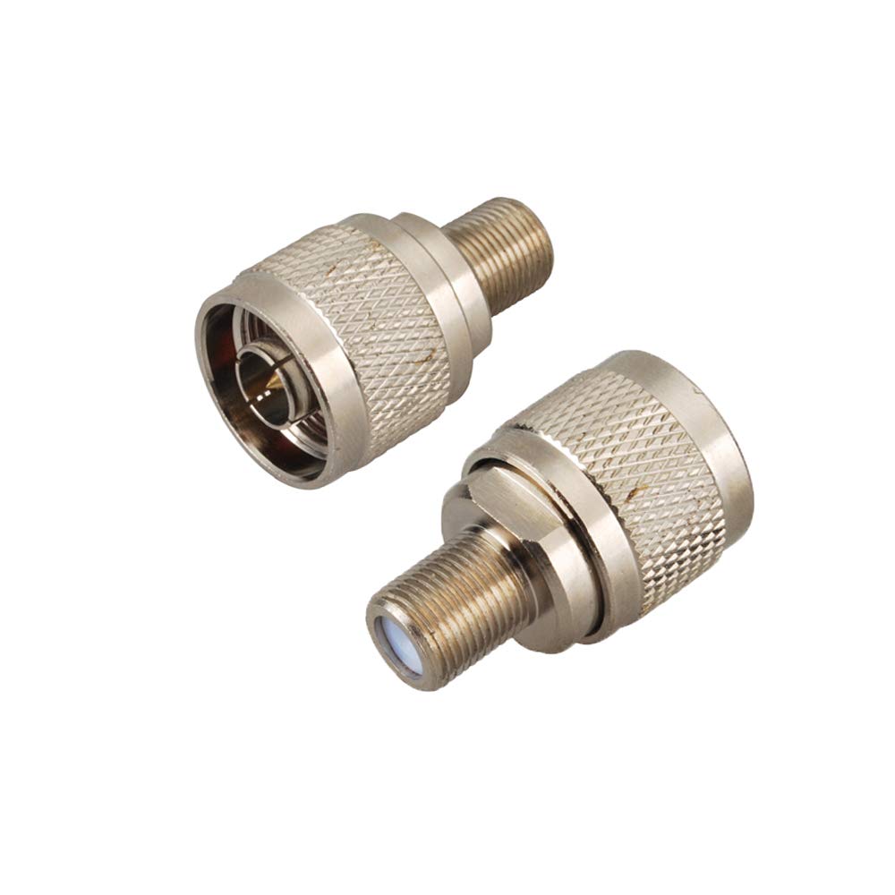 RedYutouF to N Adapter F Female Jack to N-Type Male Plug Antenna Cable (2 pcs)