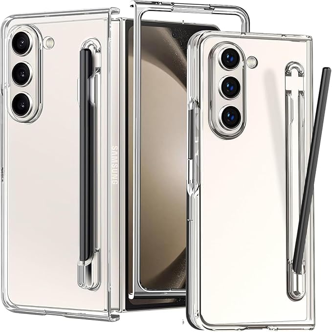 ARTMU for Samsung Galaxy Z Fold 6 Case Clear with S Pen Holder, Slim Fit Crystal Clear Built-in Stylus Slot Hard PC Bumper Cover Transparent Skin Shockproof [Clear] (B0DB2C9SLC) Amazon Price History, Amazon Price Tracker
