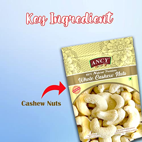 Image of Ancy Kaju (Cashew) 250 Grams for All Ages | High in Protein and Boosts Energy and Build Immunity | Healthy Nutritious Cashew Nut | Delicious Vegan & Crunchy Kaju Nut for Cooking and Raw Eating