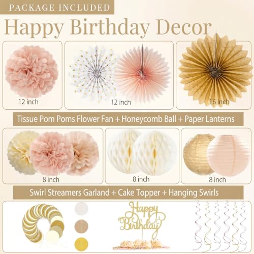 Globos de fiesta beige y marrón para adornos de cumpleaños femeninos 2