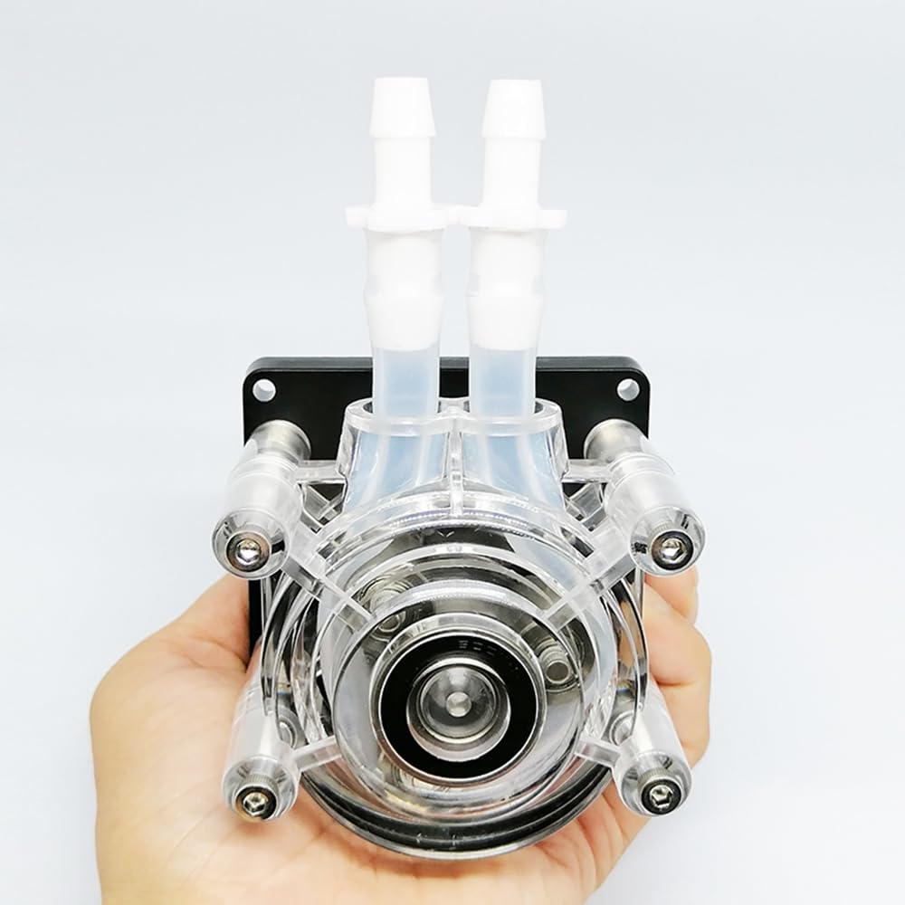 Bomba dosificadora de líquidos peristáltica GROTHEN G3000 DC 24 V - Caudal de 3000 ml por min con 3 rodillos de acero inoxidable y tubos BPT FARMADOS para análisis químicos y