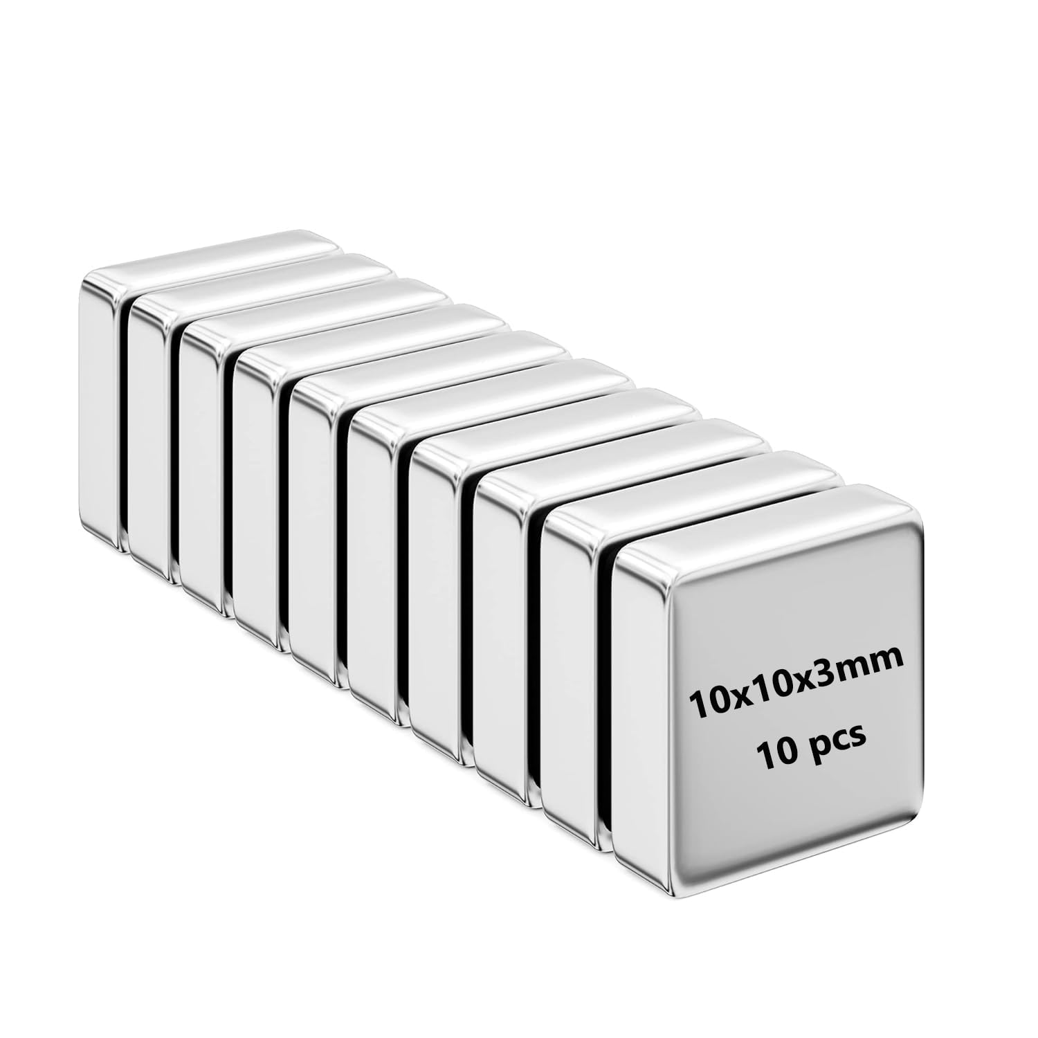 Realth Neodymium Magnets Square 10x10x3mm 10 Pack