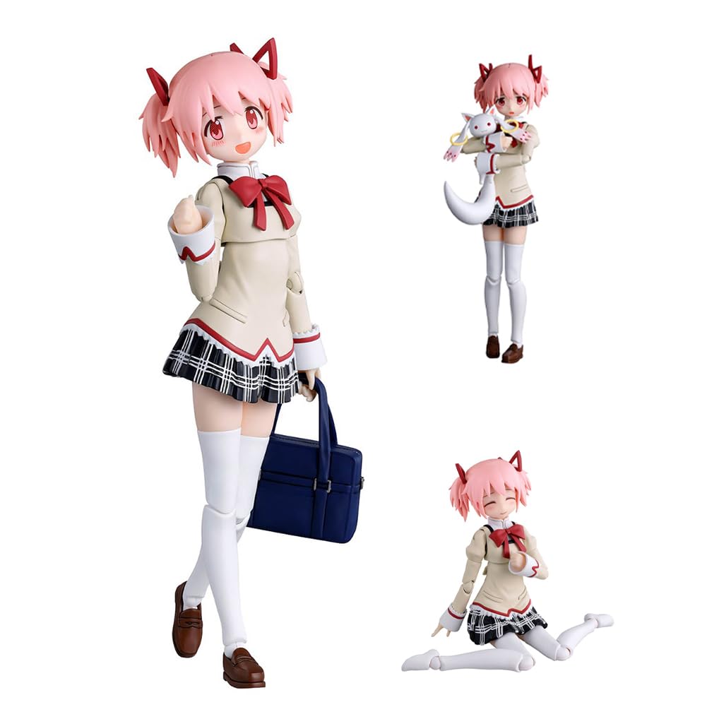 Zhongkaihua Kaname Madoka - Figura de anime con articulaciones móviles, modelo de montaje de 13 cm, estatua de anime, niña, figura de acción, adornos de colección de regalos
