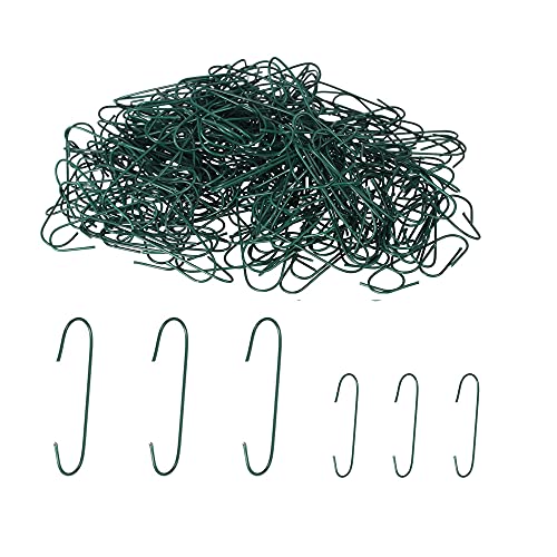 WYAN Christmas Tree Baubles Ball Metal Hooks,for Christmas Tree Home Kitchen Party Decoration Anniversary, Green (300 Pack)
